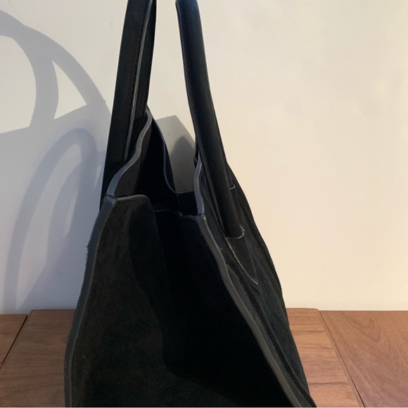 Black Suede Tote Bag - Picture 5 of 8